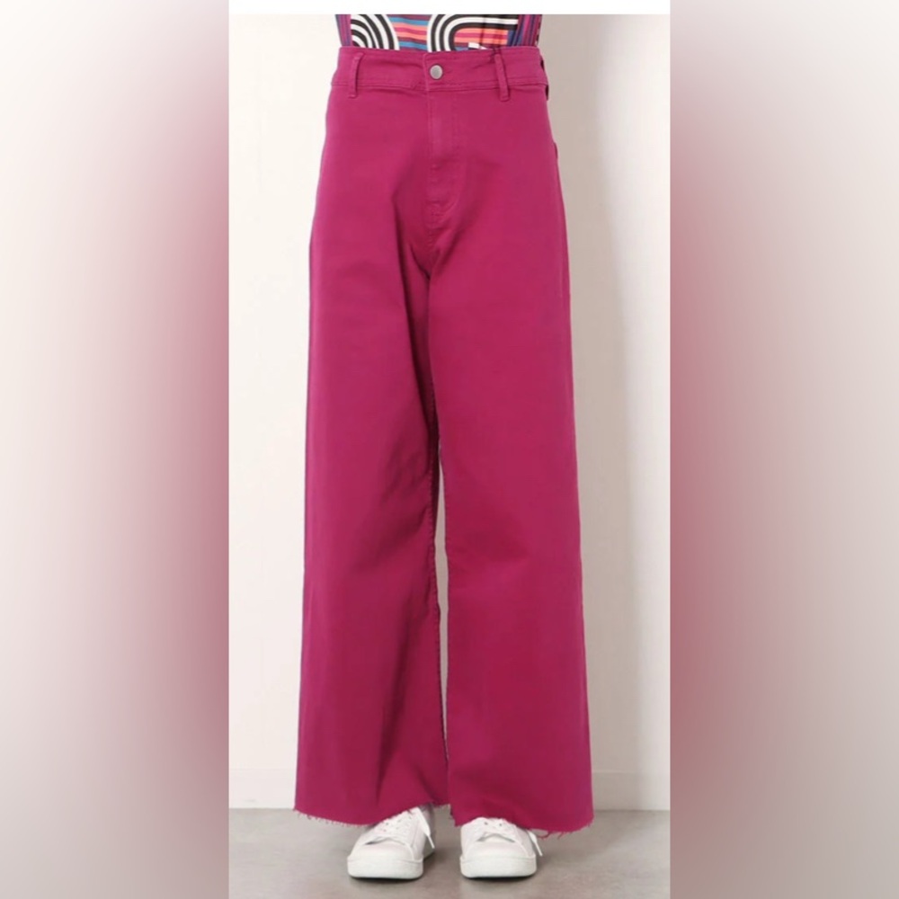 Desigual Wide-Leg Magenta Jeans